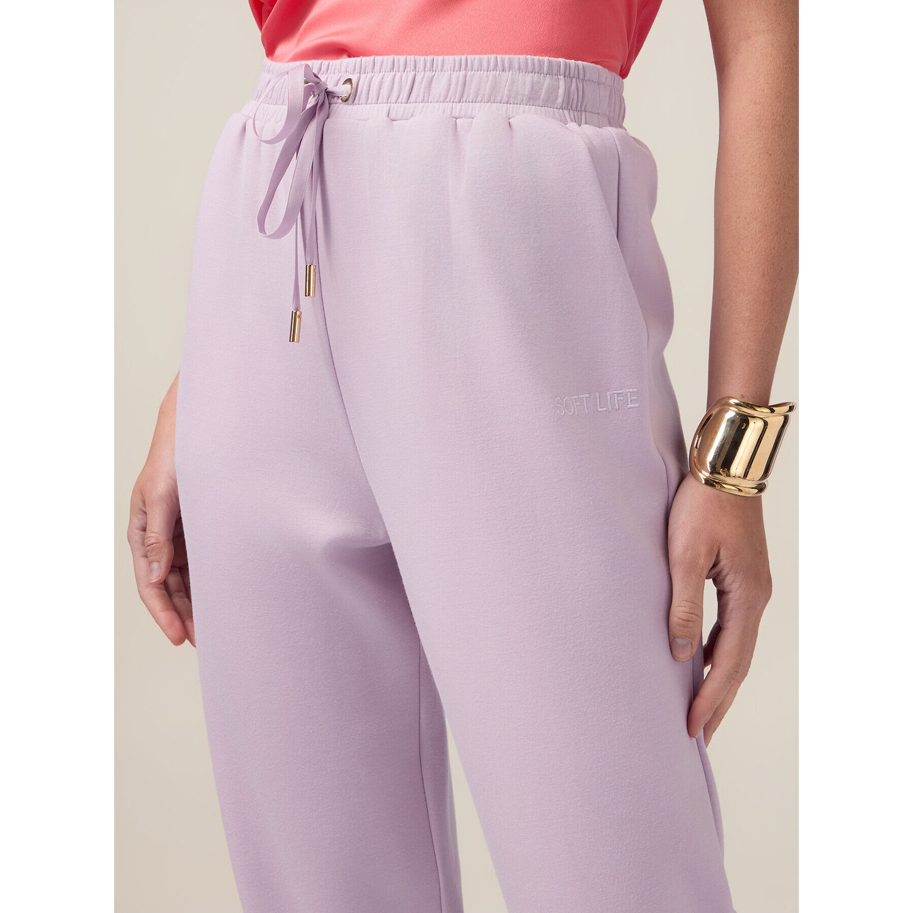 Oltre - Joggers in jersey soft touch - Viola
