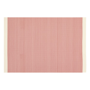 Set de table tissé avec liseré - Rouge