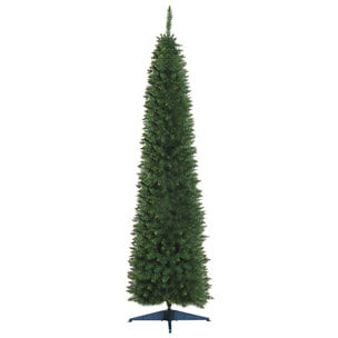 HOMCOM árbol de Navidad Artificial 210 cm Ignífugo con 499 Puntas de Rama PVC y Soporte de Metal Decoración Navideña para Interiores Fácil de Montar Verde