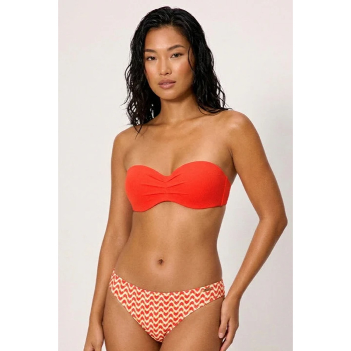 Top bikini bandeau Arancio