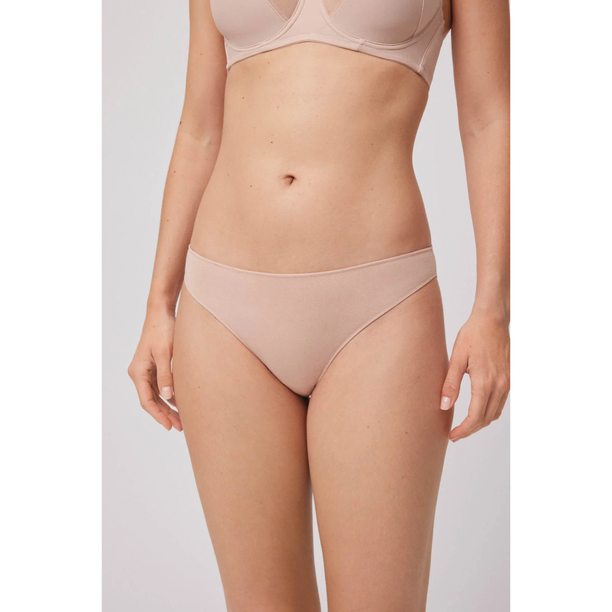 Mini slip in cotone beige