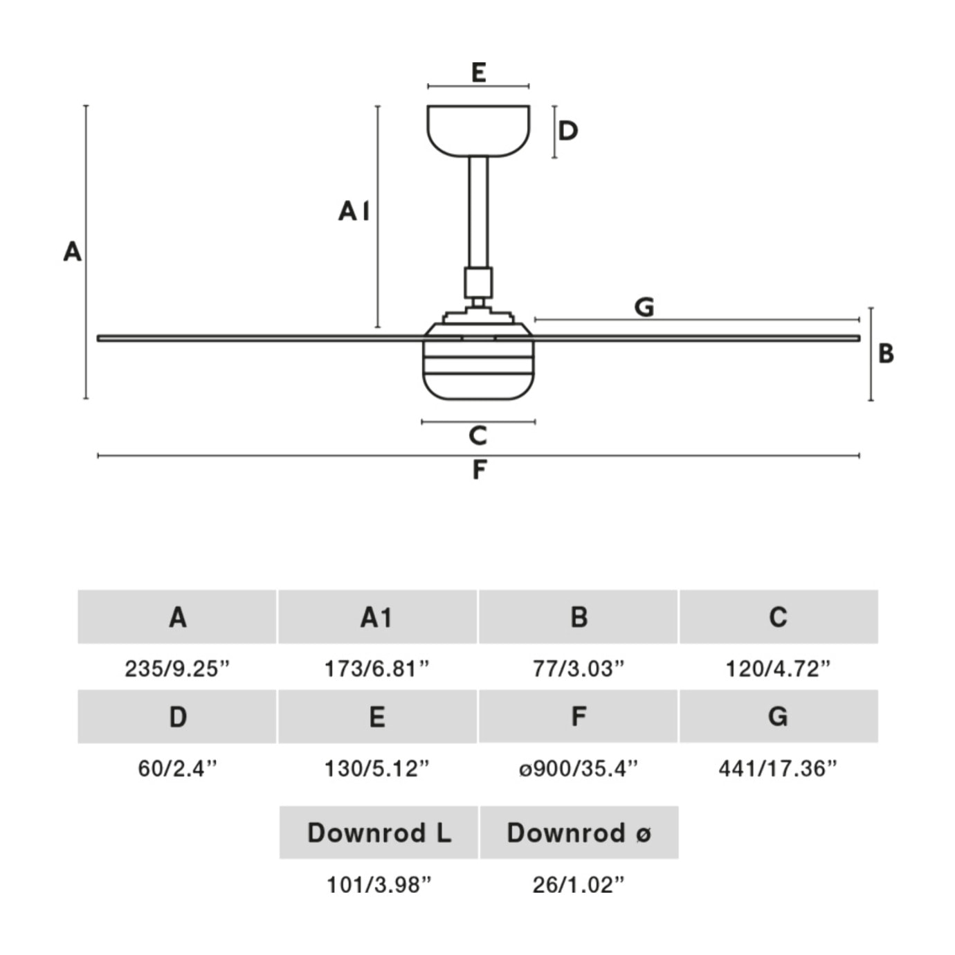 MINI PUNT S Ventilatore a soffitto bianco/legno chiaro