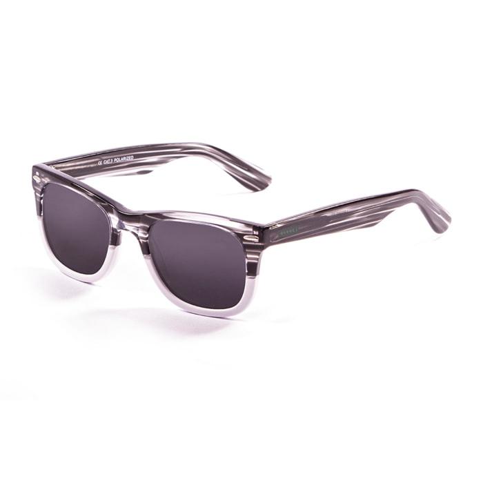 Gafas de sol LENOIR BIARRITZ - Demi negro con detalle blanco transparente / Ahumada