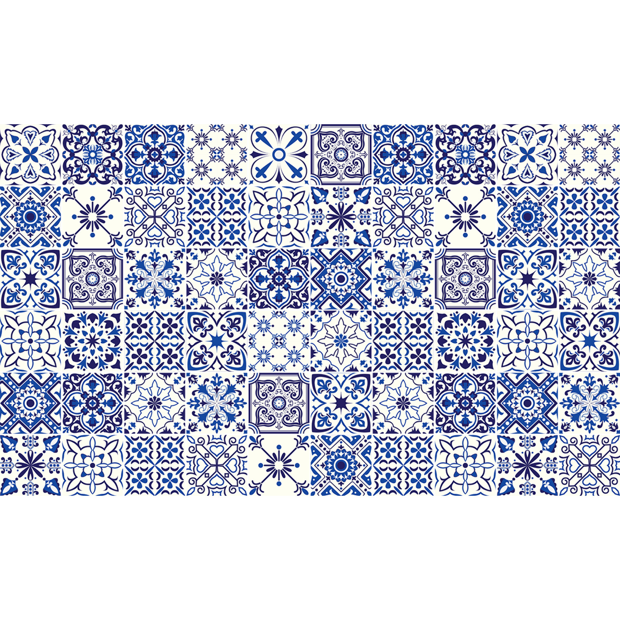 Stickers muraux - Sticker Mural Carrelage adhésif Cuisine Salle de Bain - 60 STICKERS CARRELAGES GRECCIO