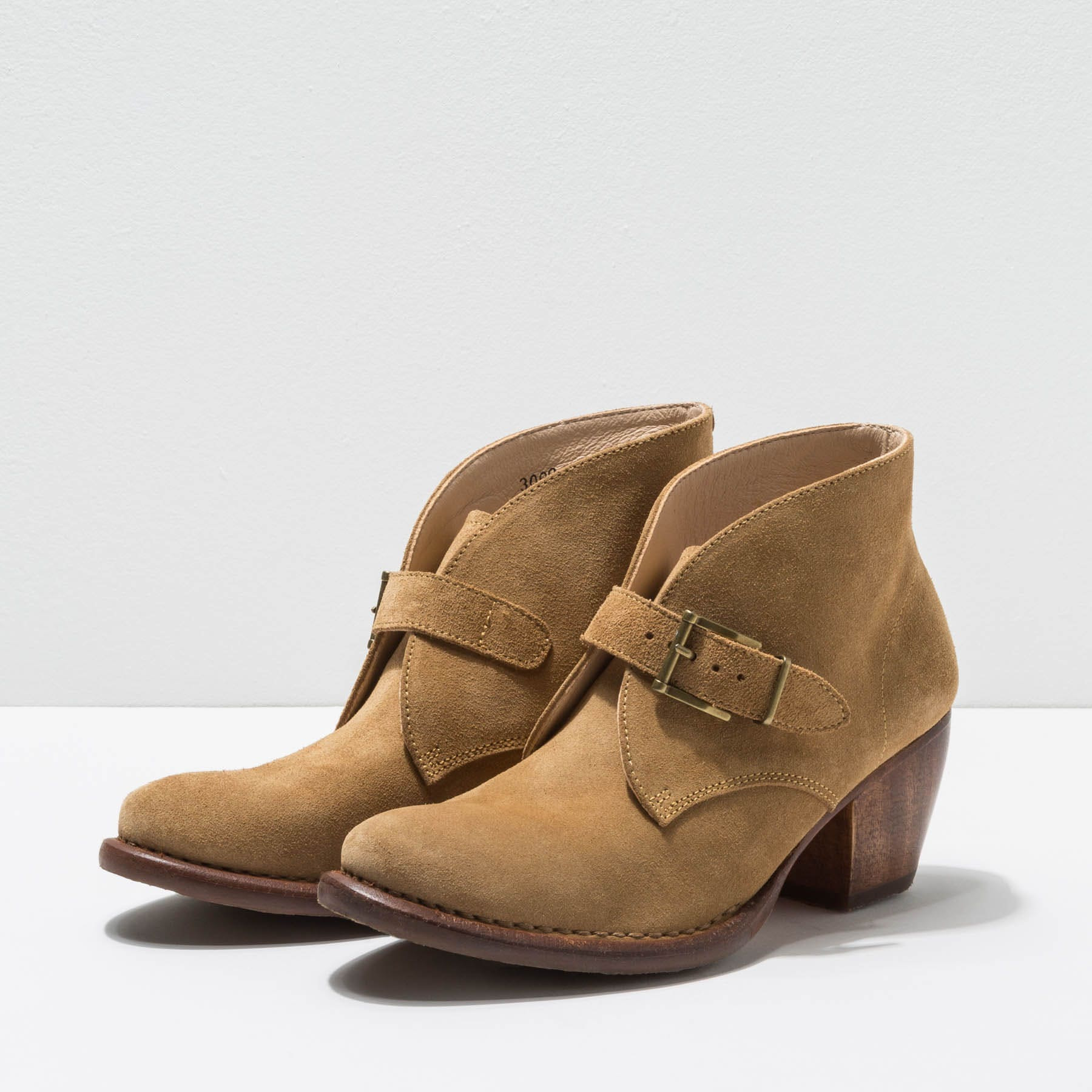 Botines con tacón S3099 LUX SUEDE CAMEL/ MUNSON color Camel