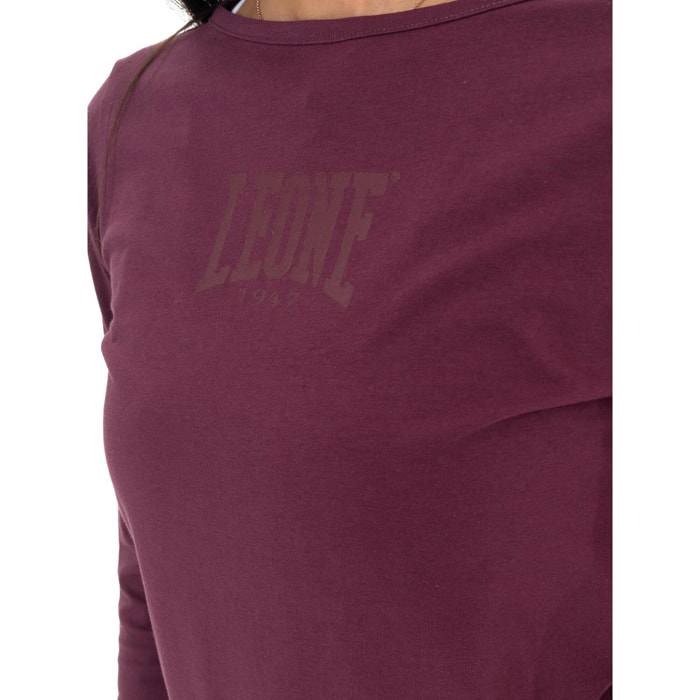 Camiseta de manga larga para mujer con estampado Leone 1947 Never Without
