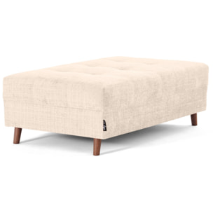 Rune - pouf en velours texturé - Beige