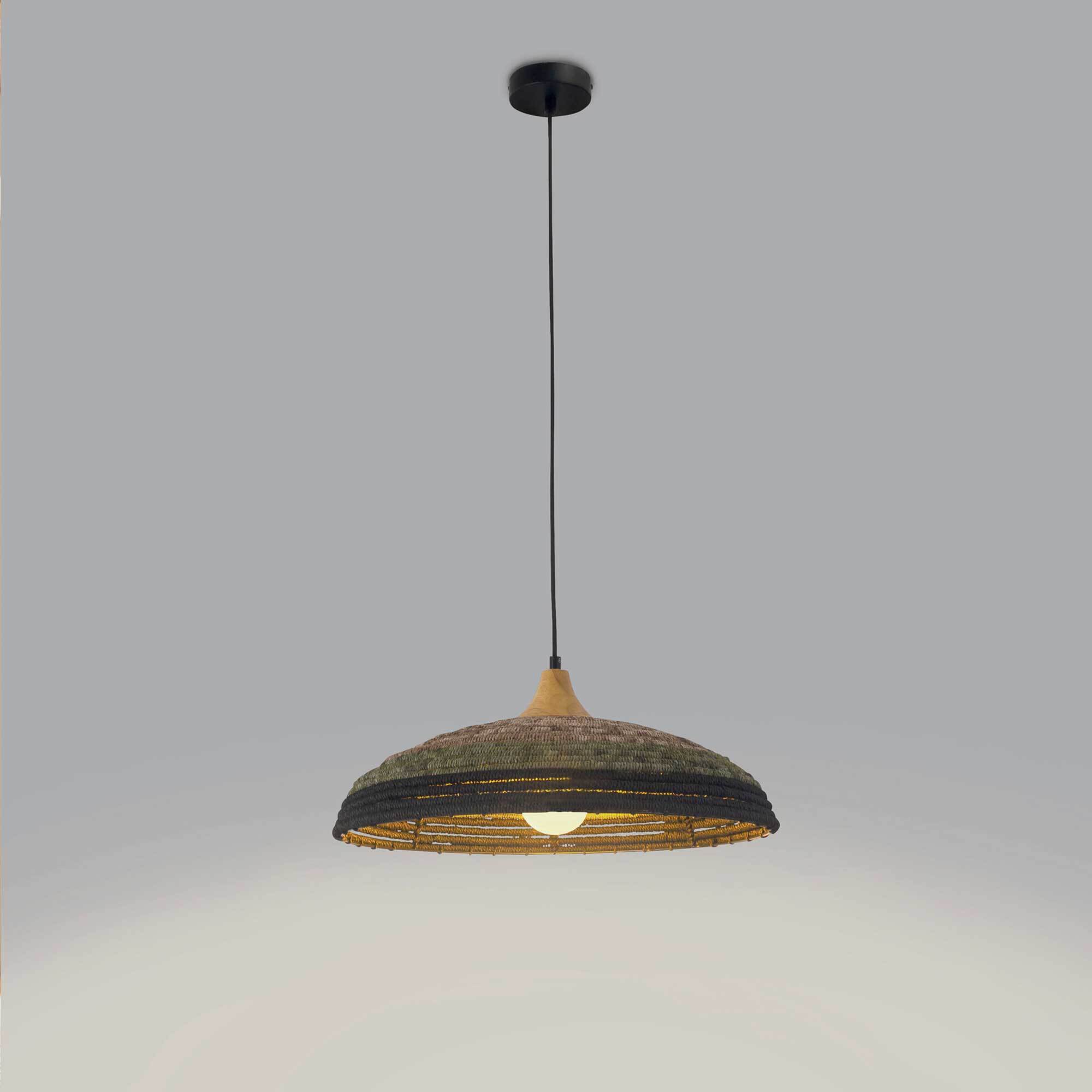 Forlight Korg lampara colgante con pantalla de cuerda natural Ø500mm para bombilla E27
