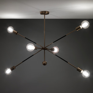 Suspension Tomasucci DEVON B, en acier, noir
