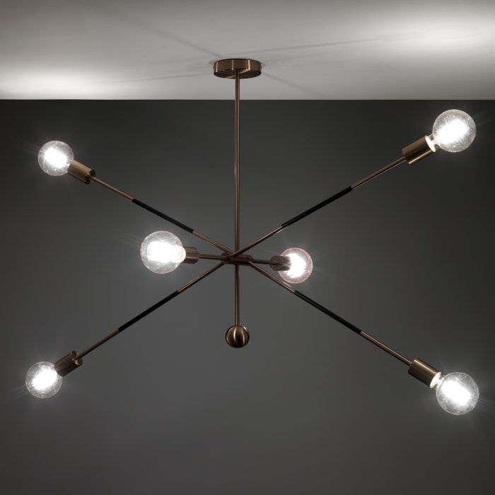 Suspension Tomasucci DEVON B, en acier, noir