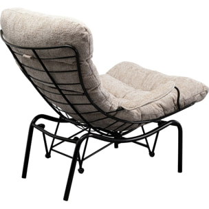 Fauteuil et repose-pieds Vienna Swing beige Kare Design