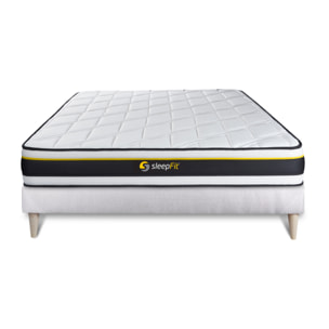 Ensemble matelas SOFT + sommier kit blanc