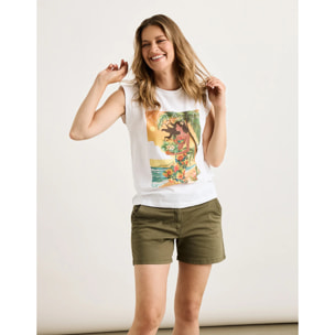 Camiseta Manga Corta Blanco - Waiana