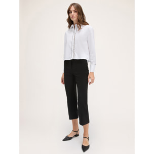 Motivi - Pantaloni kick flare in poliviscosa - Nero