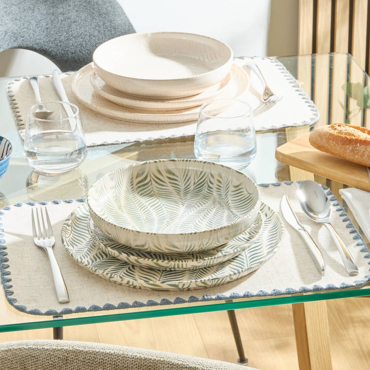 Assiette creuse Gina D22cm vert