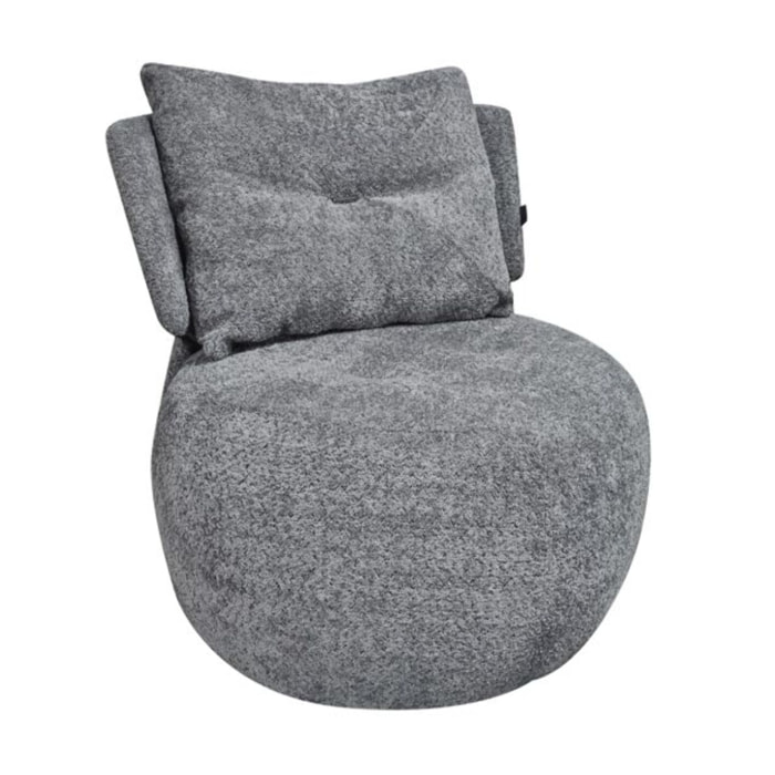Fauteuil pivotant 360° en tissu bouclette - ORIGANO