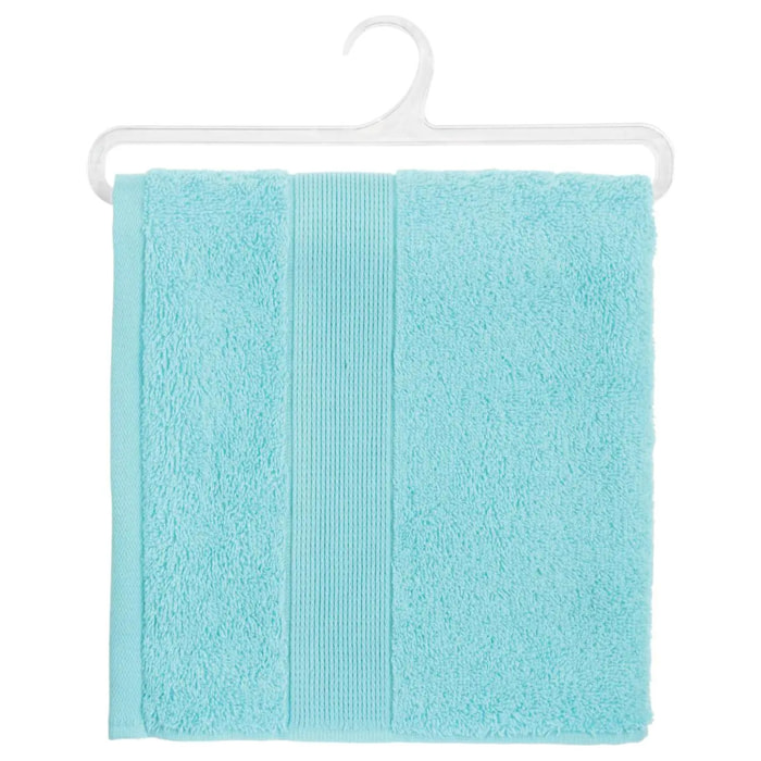 Serviette de toilette "Essentiel" - coton 450 gr/m² - bleu aqua 50x90 cm