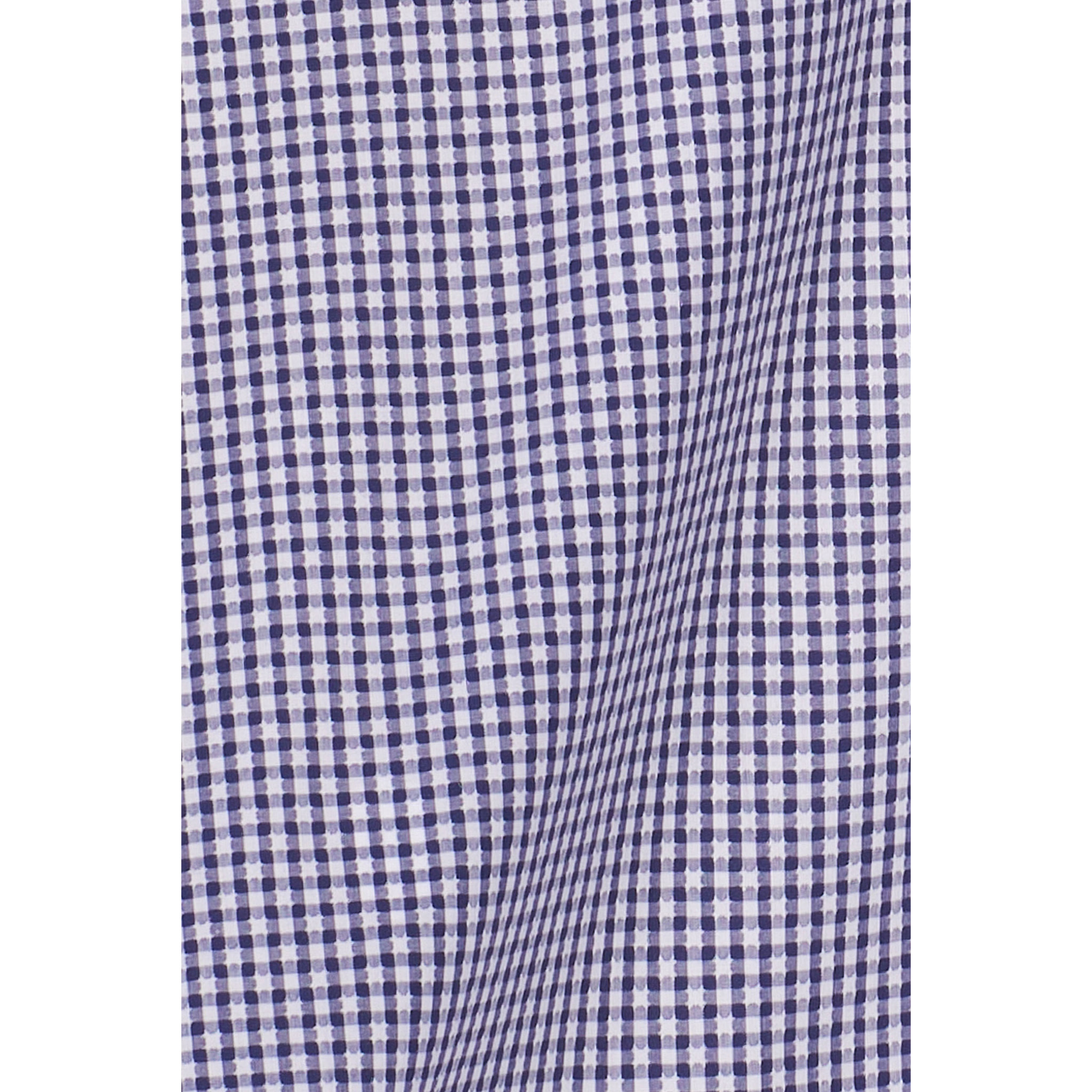 camicia uomo 1 bottone button down slim Cotone Fantasia Blu\Bianco