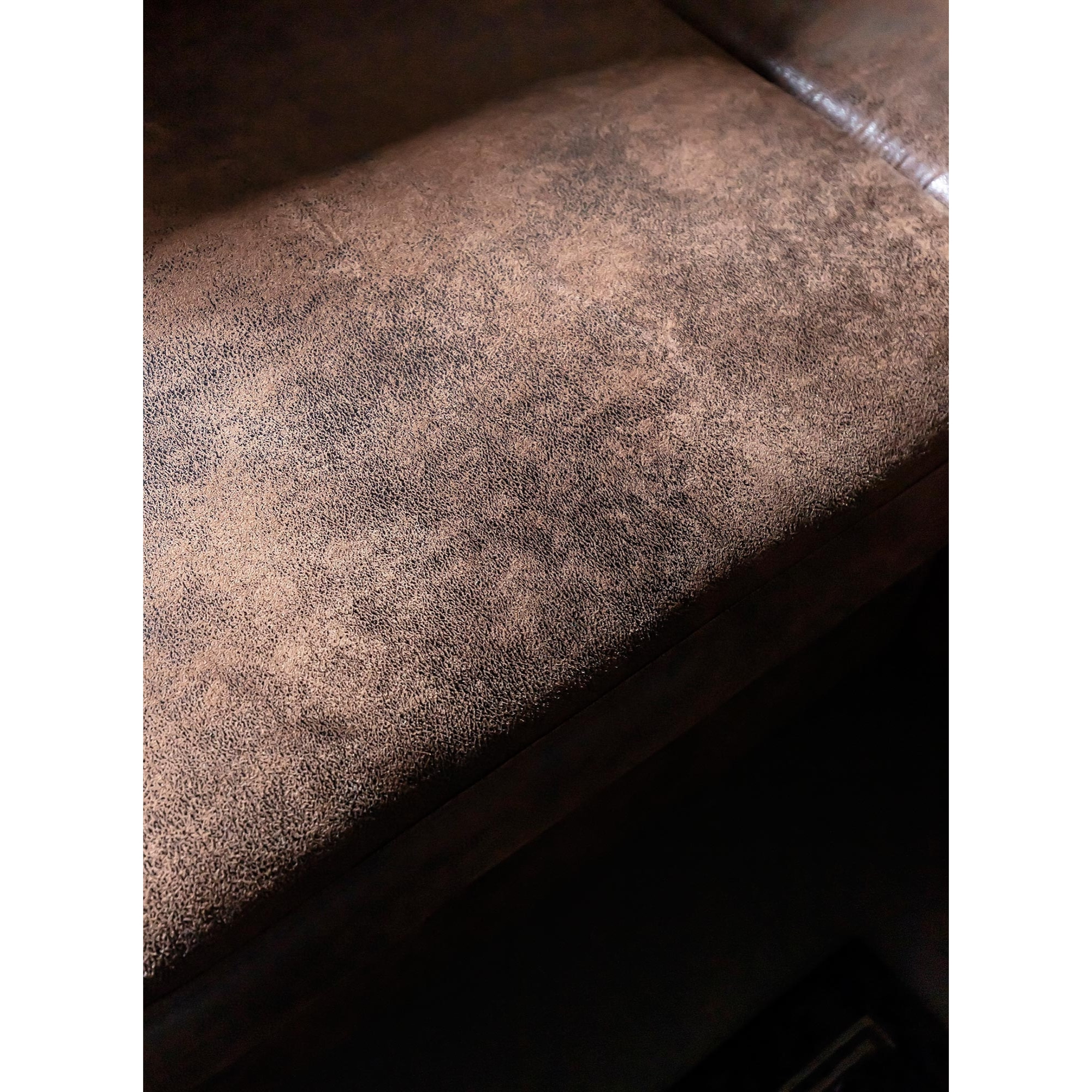 Lilly - Canapé d'angle droit - 4 places - convertible avec coffre - en microfibre - Marron