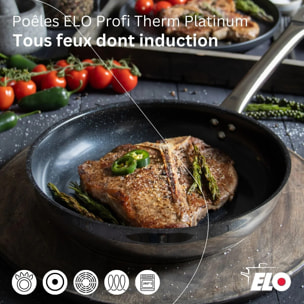 Poêle céramique sans PFAS 32 cm Profi Therm Platinum Elo