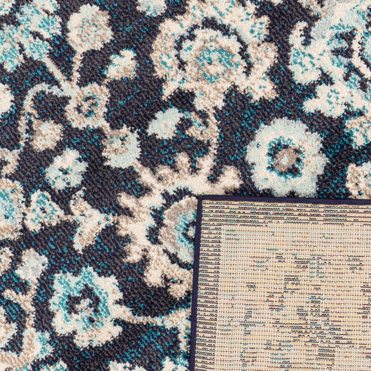 Anatolia - Tapis de salon vintage, bleu