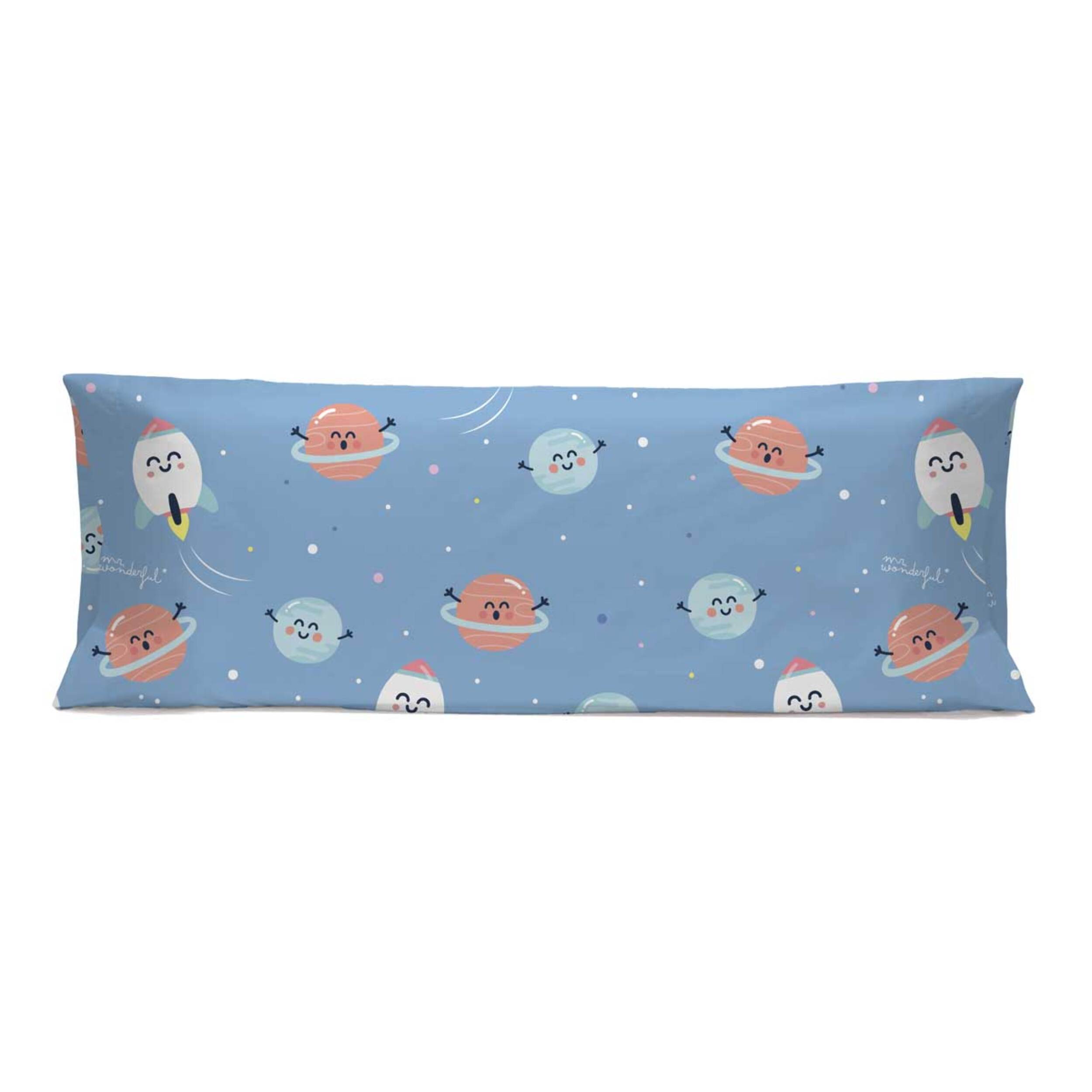 Funda de almohada 45x110 cm (cama de 90 cm) PLANETAS