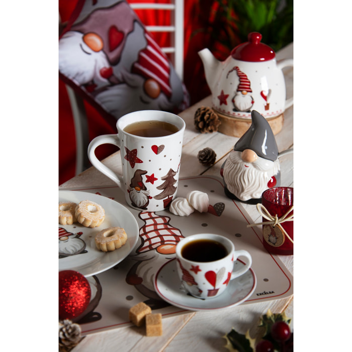 Set de 4 mugs Excelsa - Gnomo, Grès Blanc