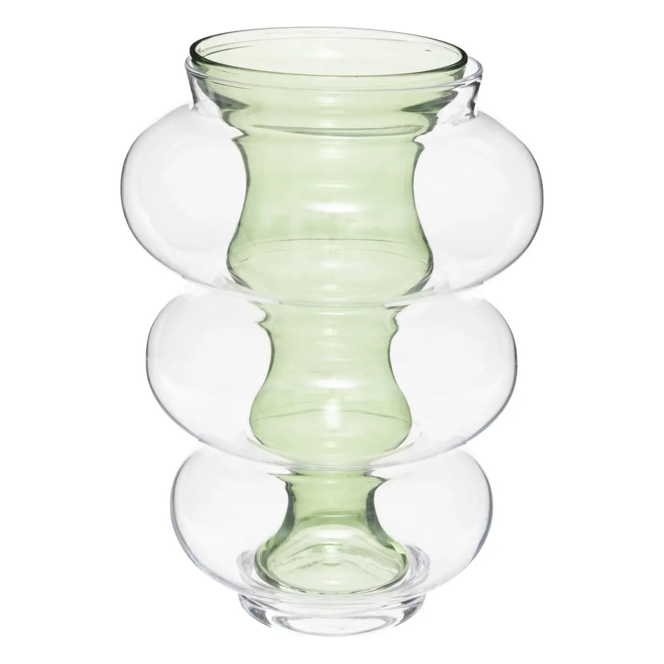 Vase « Double » Atmosphera x matali crasset H36cm en verre vert