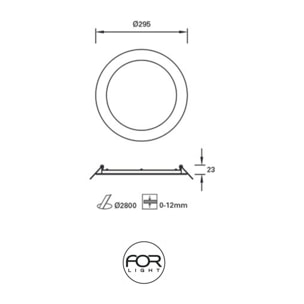 Forlight Downlight Ip23 Easy Round Ø295Mm Led 19,7W 4000K Blanco 1692Lm
