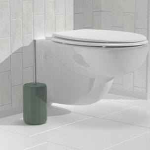 Brosse WC Colorama en céramique H.40cm vert céladon