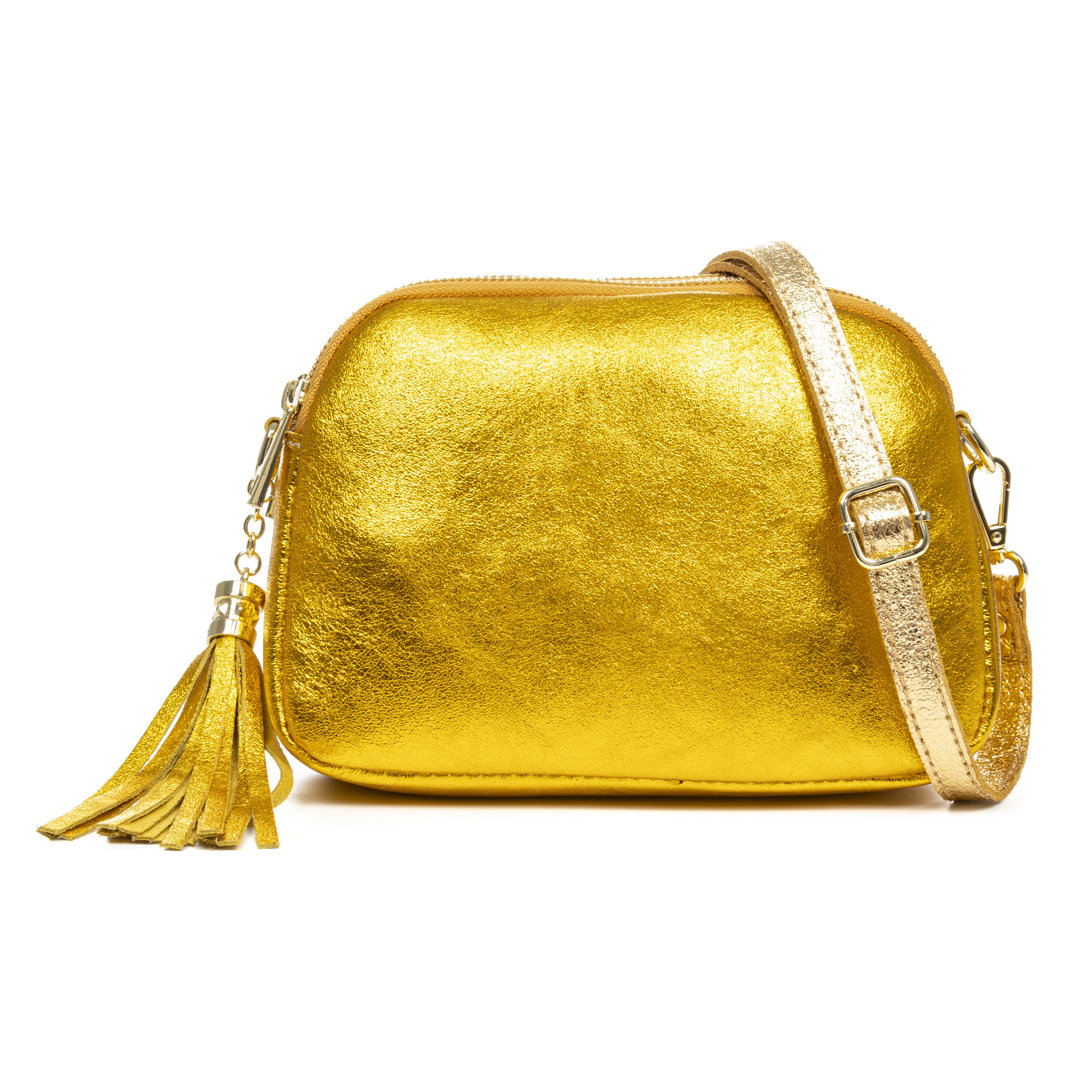 Aliminusa borsa a tracolla Donna. Pelle autentica Camoscio Lucido.