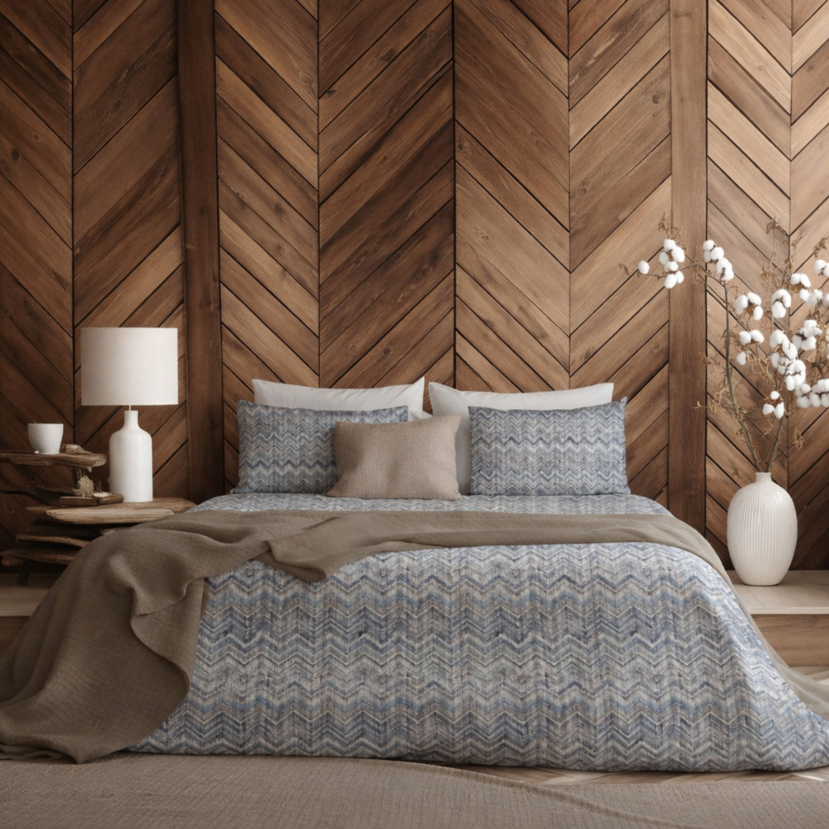 COTTON CLUB Completo Letto Agadir in Percalle
