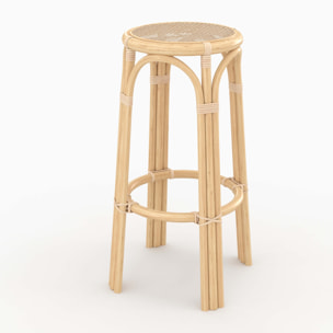 Tabouret de bar 77 cm en rotin - Vania