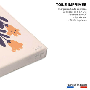 Tableau julie fleurs Toile imprimée