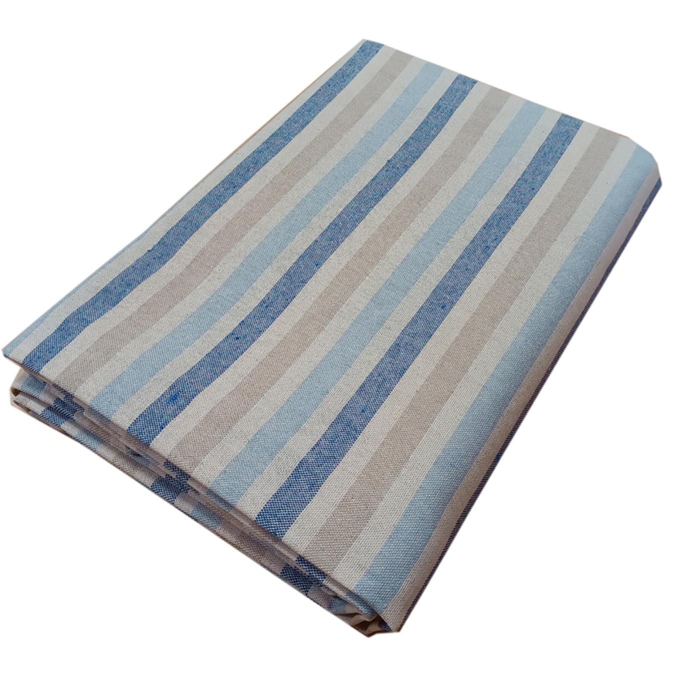 Copriletto copritutto tinto in filo tricolore azzurro