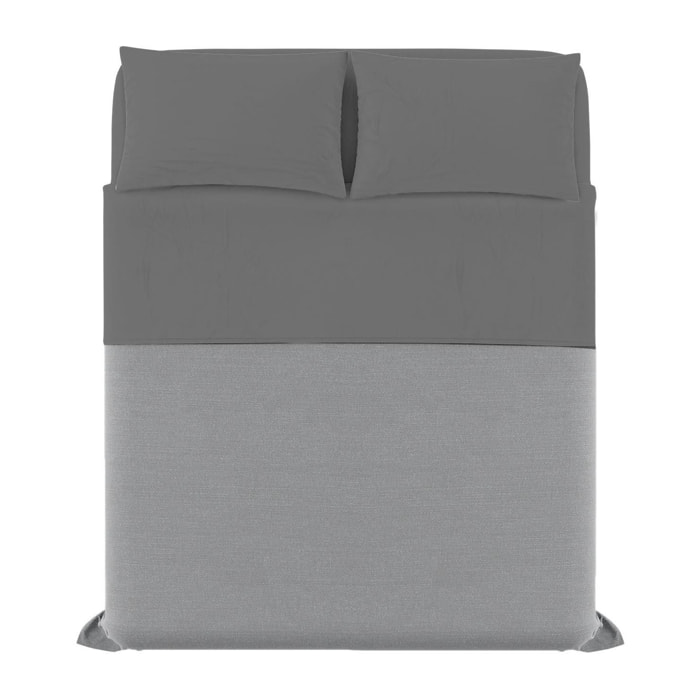 COMPLETO LETTO MAX COLOR MADE IN ITALY COTONE- FUMO MATRIMONIALE