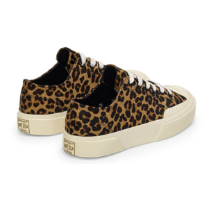 Sneakers Superga Uomo Donna Marrone 2432 Works Leopard Calfhair