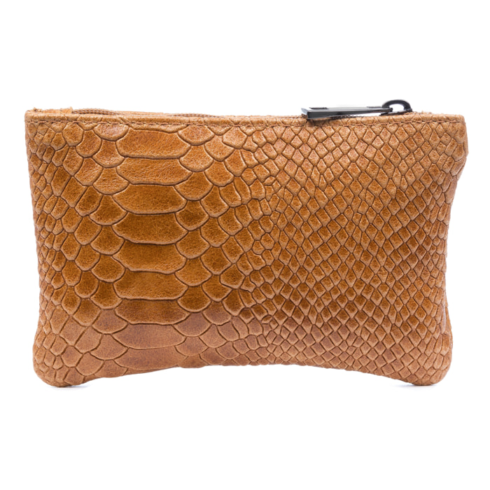 Seconda Portafoglio Donna Donna.Pelle autentica Camoscio Serpente Inciso