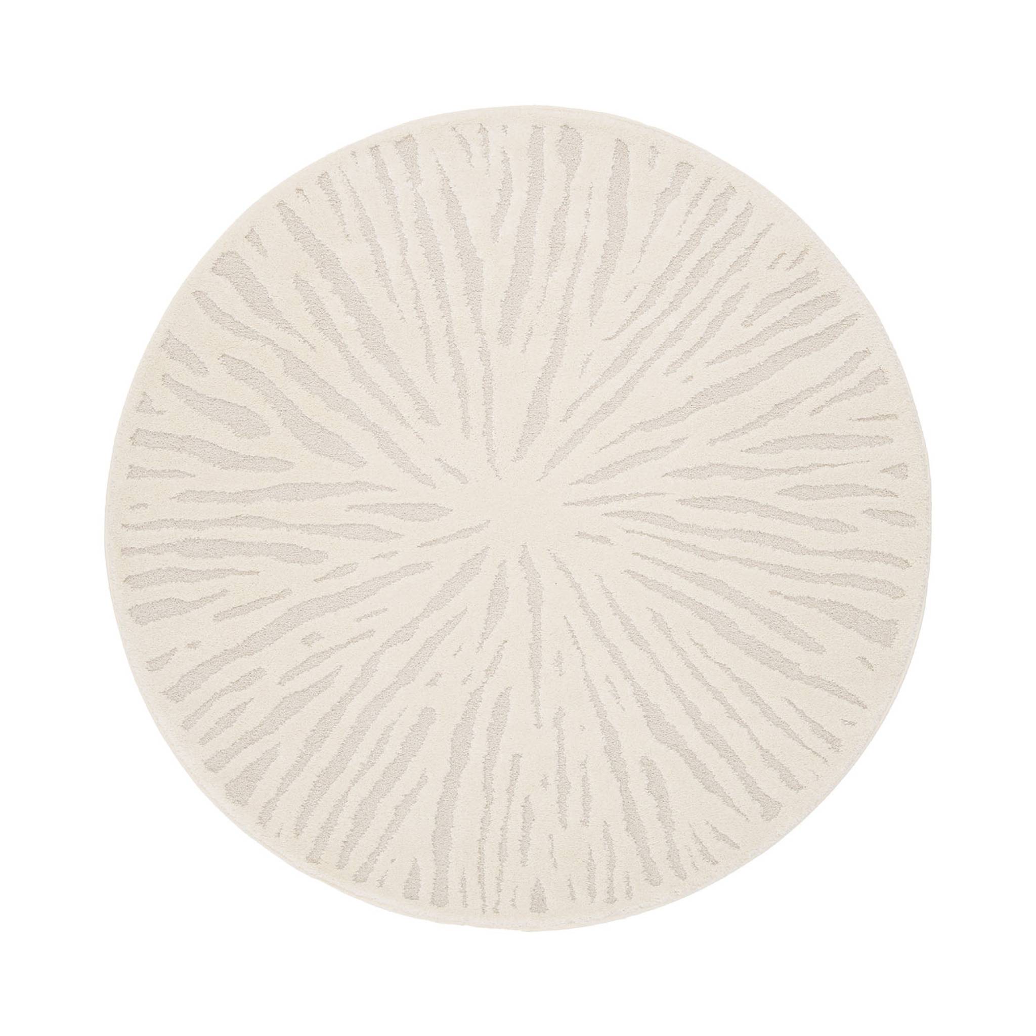 Tapis intérieur rond Ø160cm crème HELEN