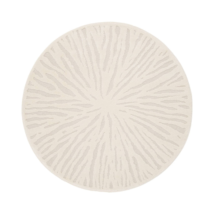 Tapis intérieur rond Ø160cm crème HELEN