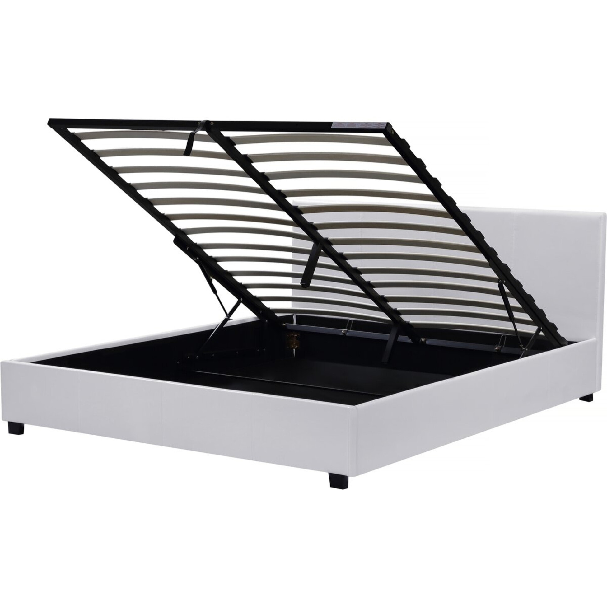 Lit double avec coffre "Carla" - 140 x 190 cm - Blanc