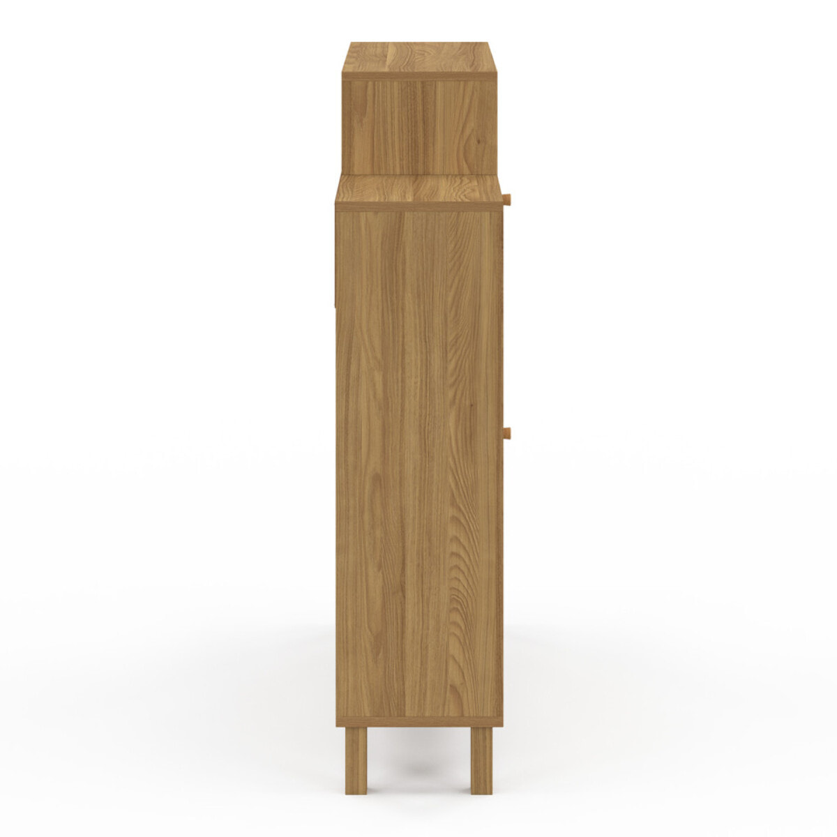 Meuble chaussures Erin 2 portes cannage avec étagères - 12 paires