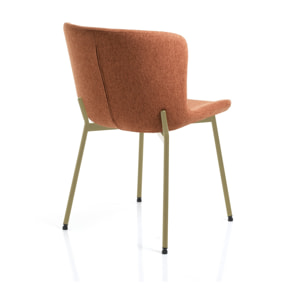 Oresteluchetta Set 4 Sedie RANN RED GOLD