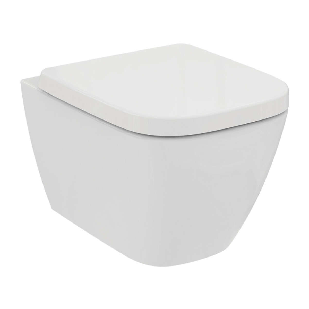 WC suspendu compact sans bride I.Life S RimLS+ avec abattant frein de chute