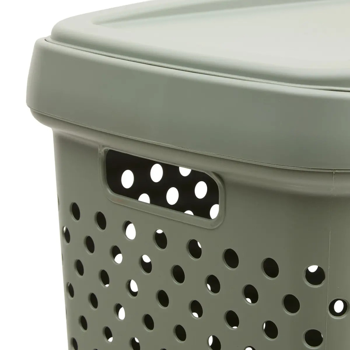 Coffre à linge Tila 70L H.65cm vert laurier
