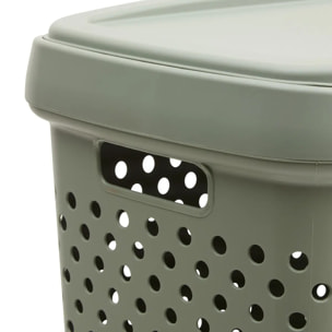 Coffre à linge Tila 70L H.65cm vert laurier