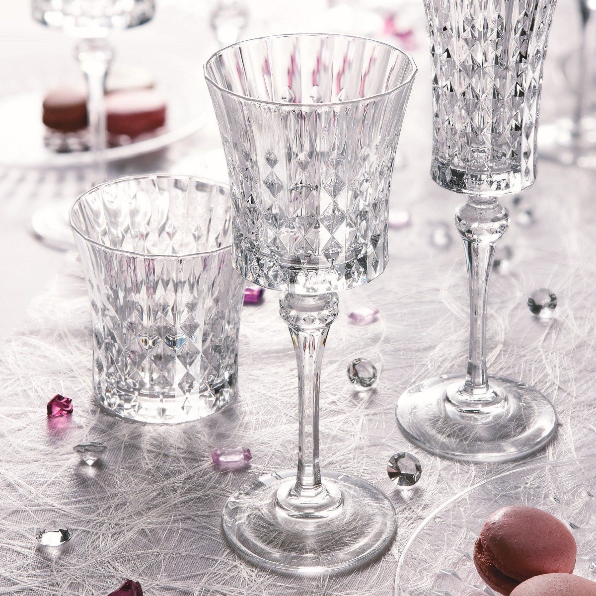 Set de 18 Copas de vino Lady Diamond - Cristal d'Arques