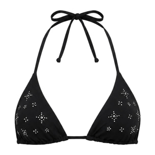 Top de bikini de triángulo con tachuelas