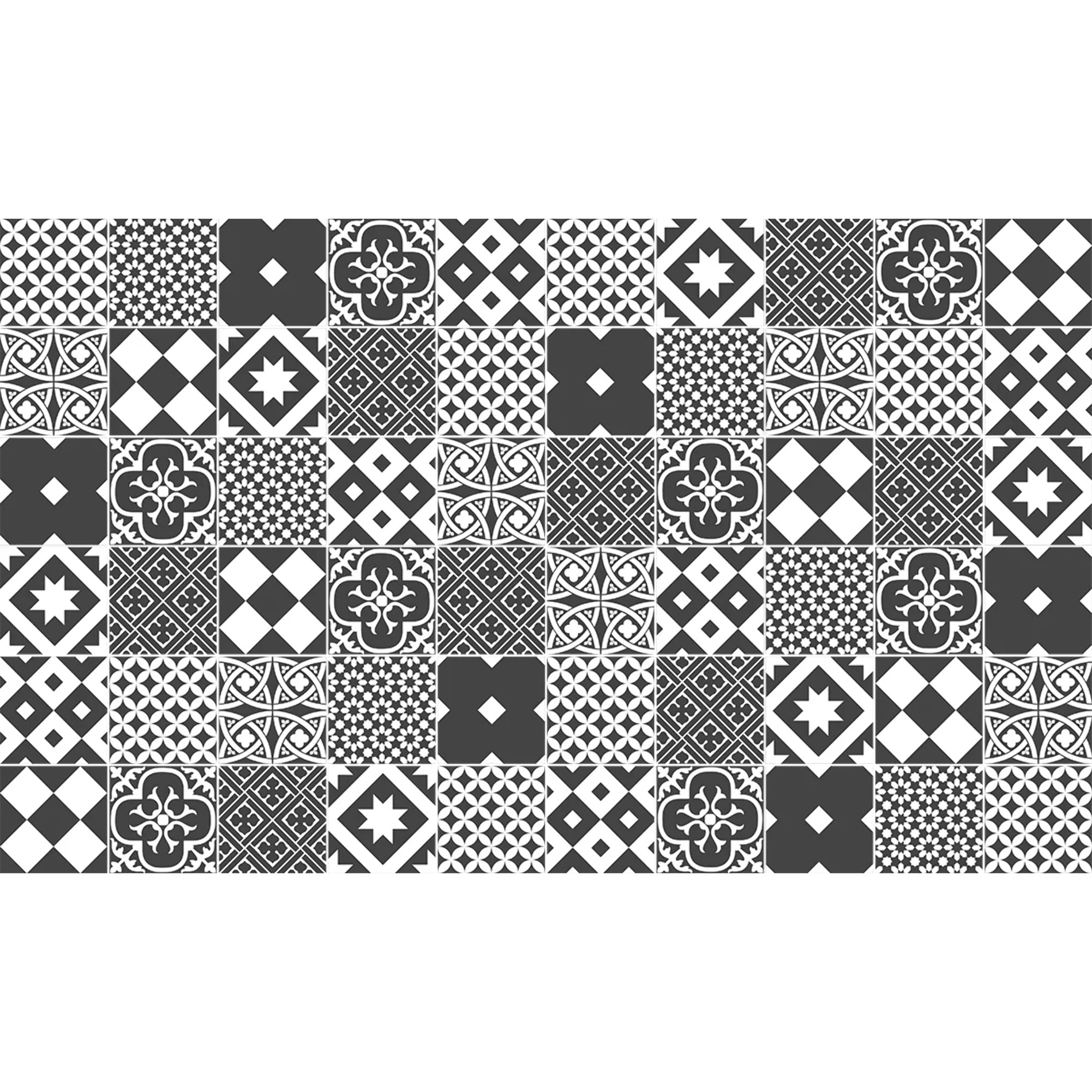 Sticker carrelage - Ambiance Sticker - 60 CARREAUX DE CIMENT MEUBLE AUTHENTIQUES VOGIA - 20x20cm