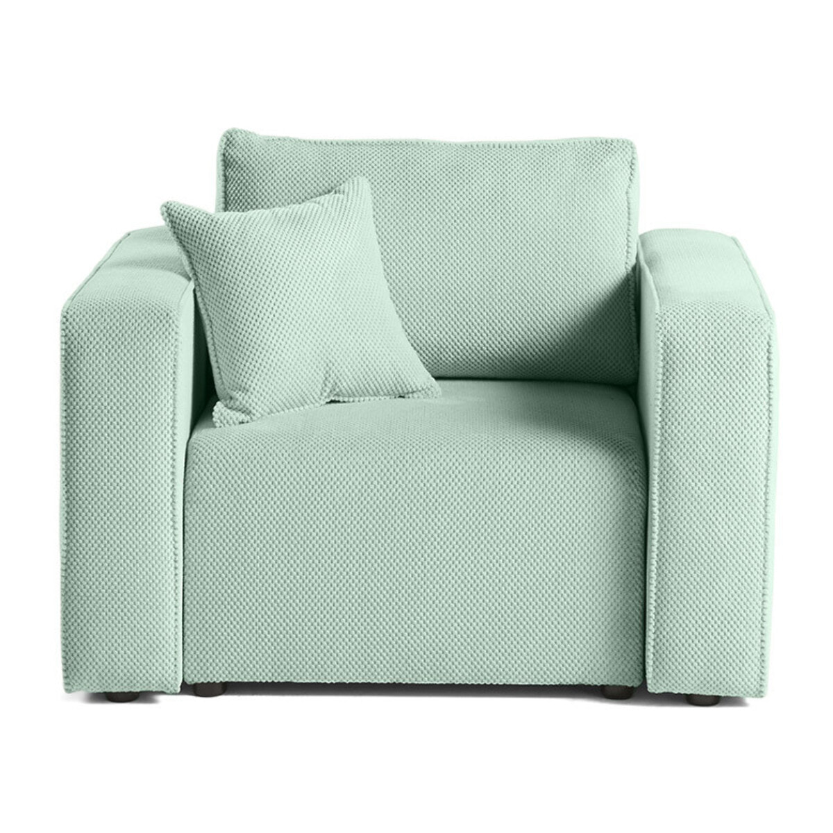 Topaze - fauteuil - en velours texturé - Bleu